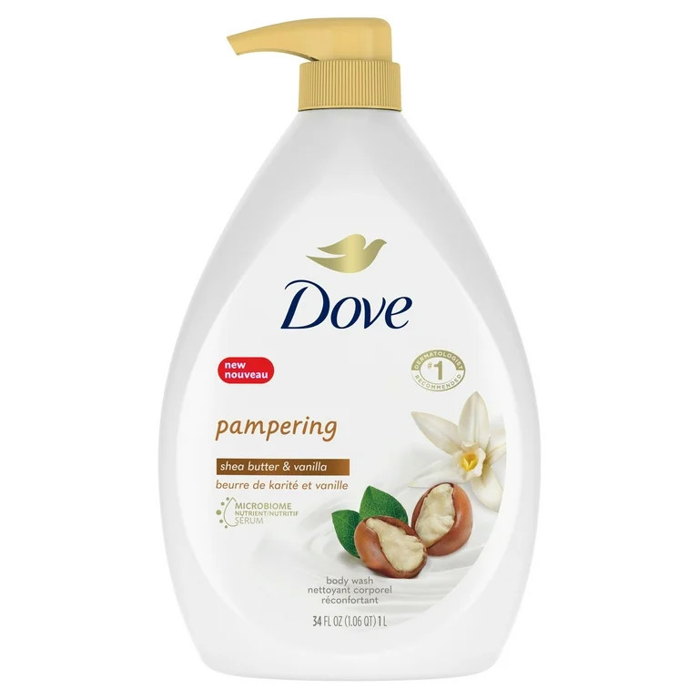 Dove Purely Pampering Body Wash with Pump Shea Butter with Warm Vanilla 34 oz - Walmart.com | Walmart (US)