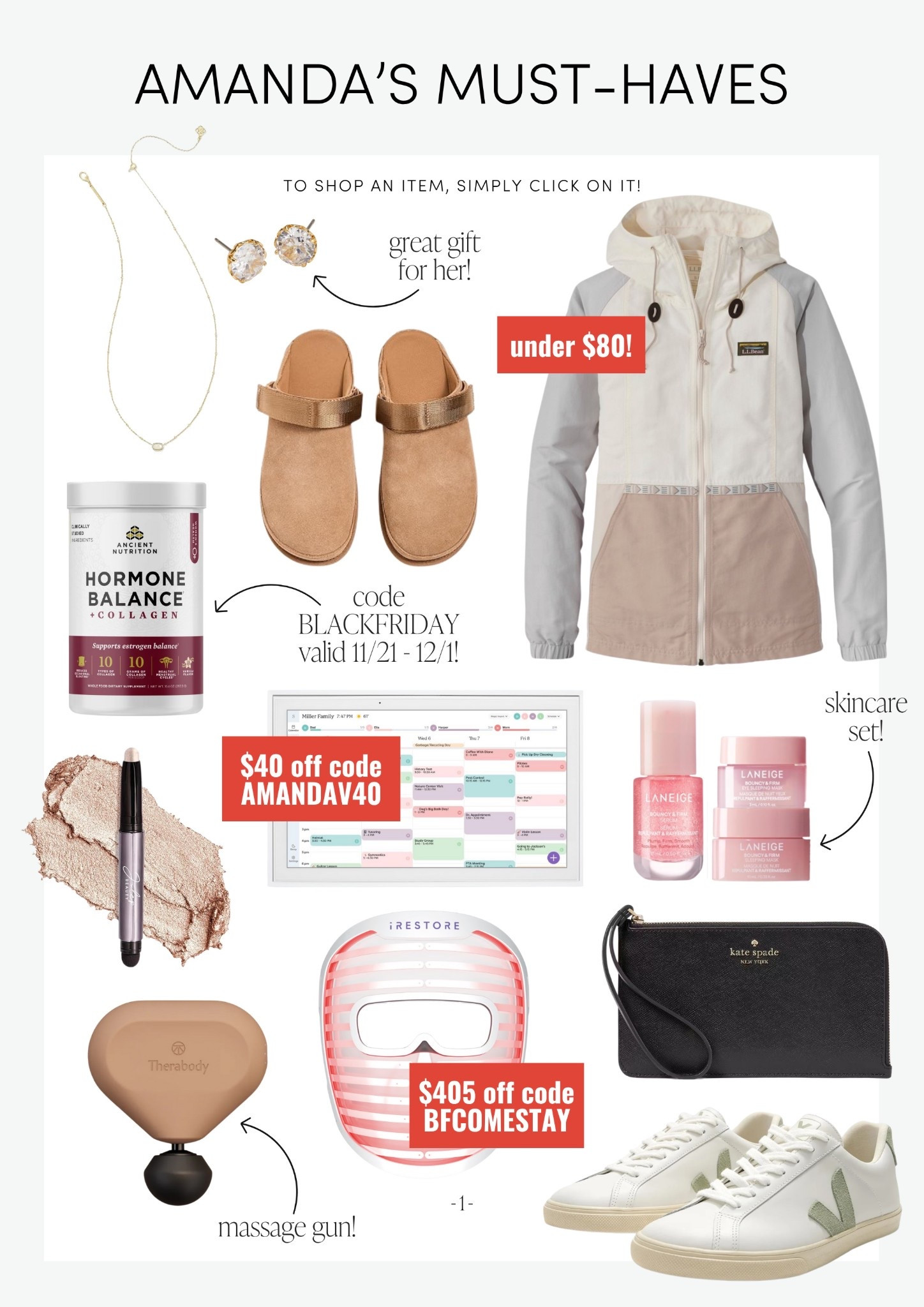 Amanda’s must haves! My absolute favorite finds of the season — everything I personally love, own, and gift! 

ComeStayAwhile, Amanda Vernaci 

Amandas must haves | Holiday favorites | GiftGuide | LTK gift guide  | must have items 

#LTKHoliday #LTKSeasonal #LTKGiftGuide
