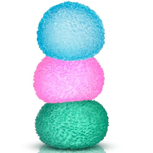 3pc Stress Balls for Adults, Squishy Ball Sensory Textured Memory Gel Fidget Toys for Kids/Adults Hand Exercises, Valentines Day Party Favors Anxiety Relief Squeeze Ball(1.80“) | Amazon (US)