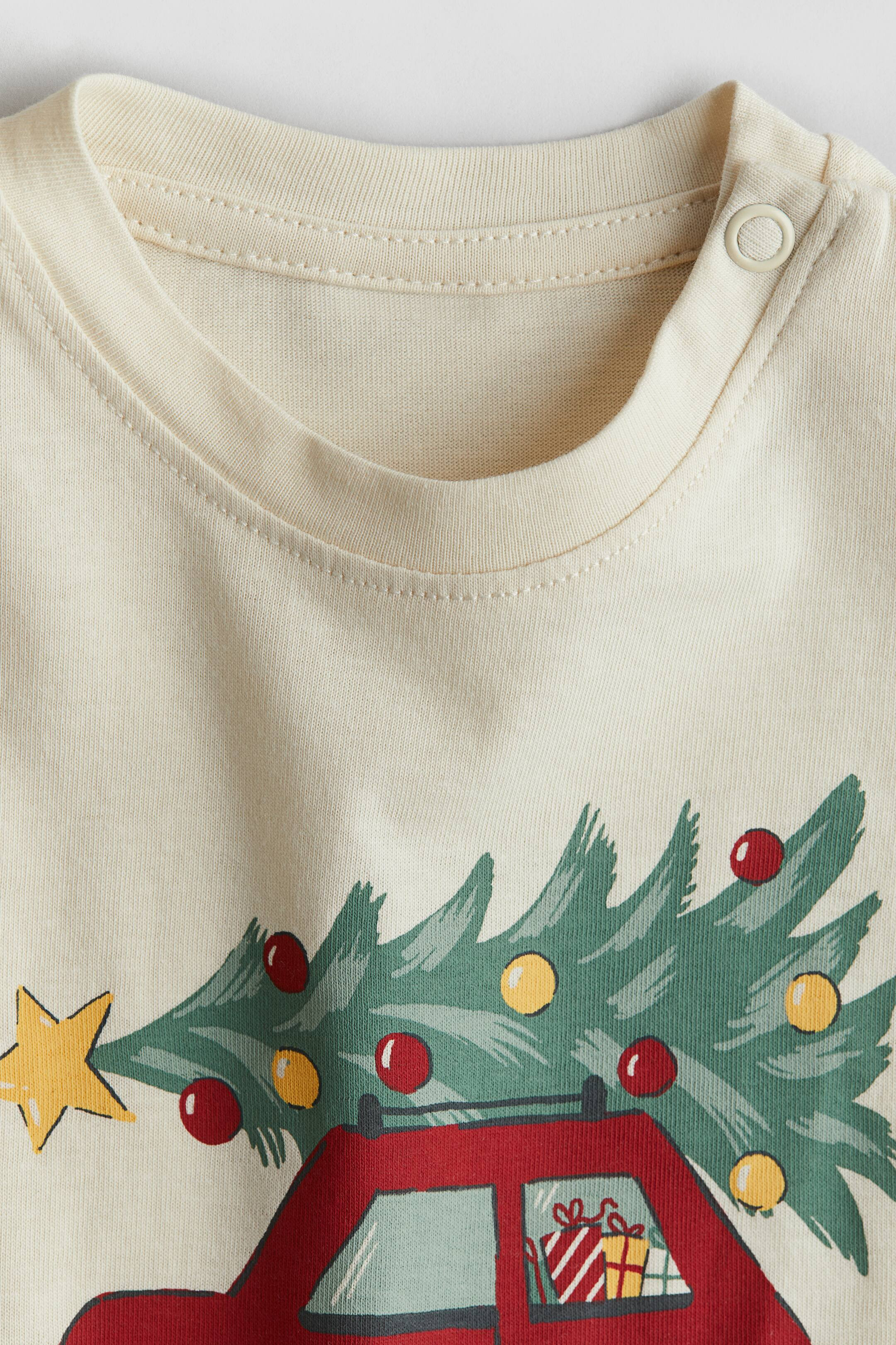 Printed T-Shirt - Cream/car - Kids | H&M US | H&M (US + CA)