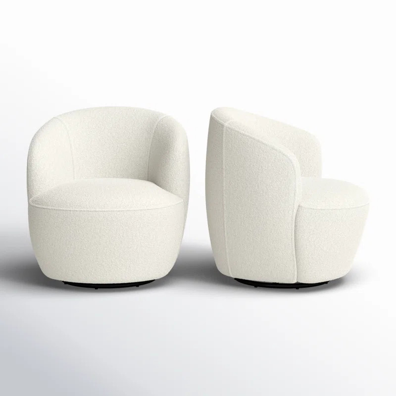 Anneros Upholstered Swivel Barrel Chair (Set of 2) | Wayfair North America