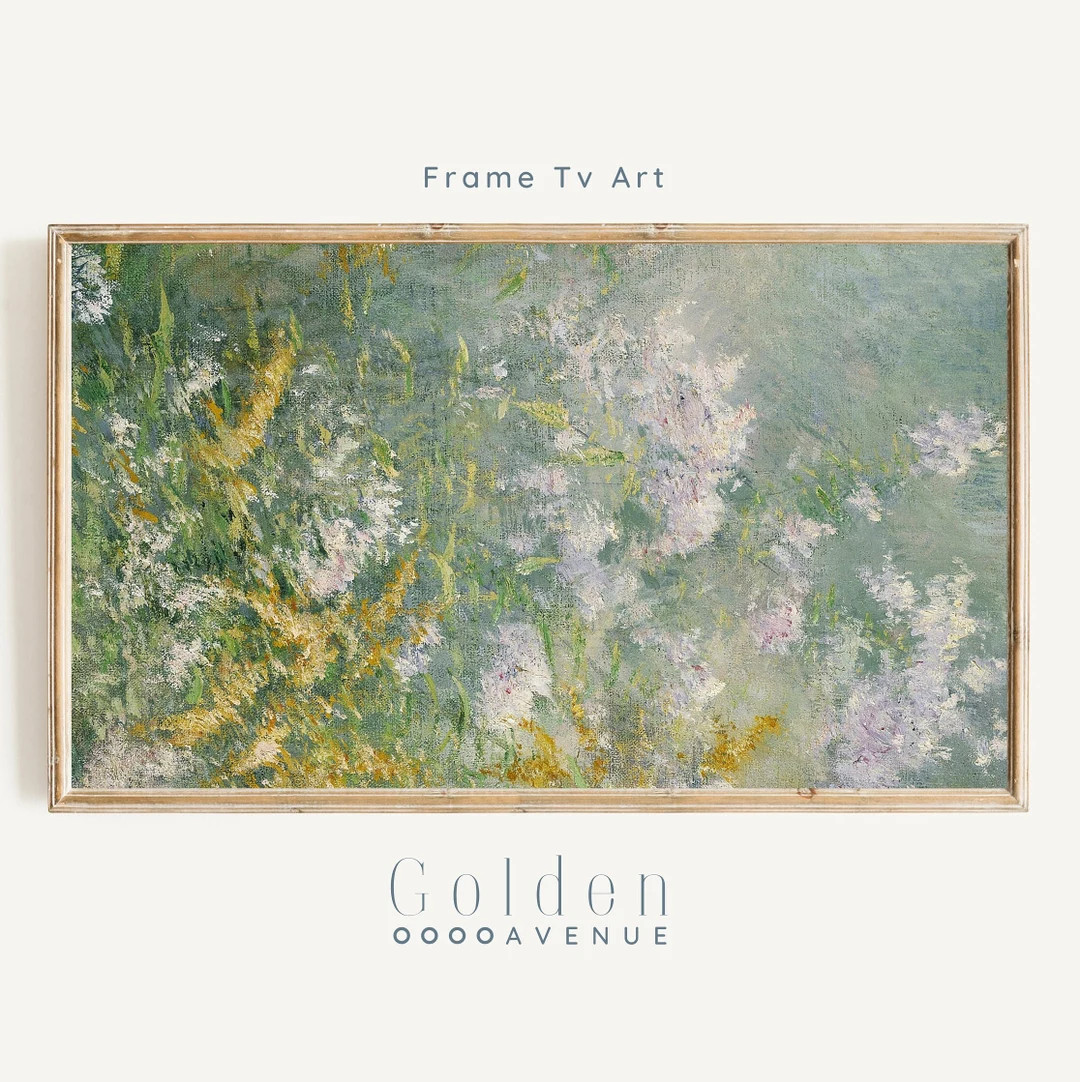 Frame TV Art Abstract Flowers Painting Floral Painting Digital Download Wildflower Textured Art f... | Etsy (US)