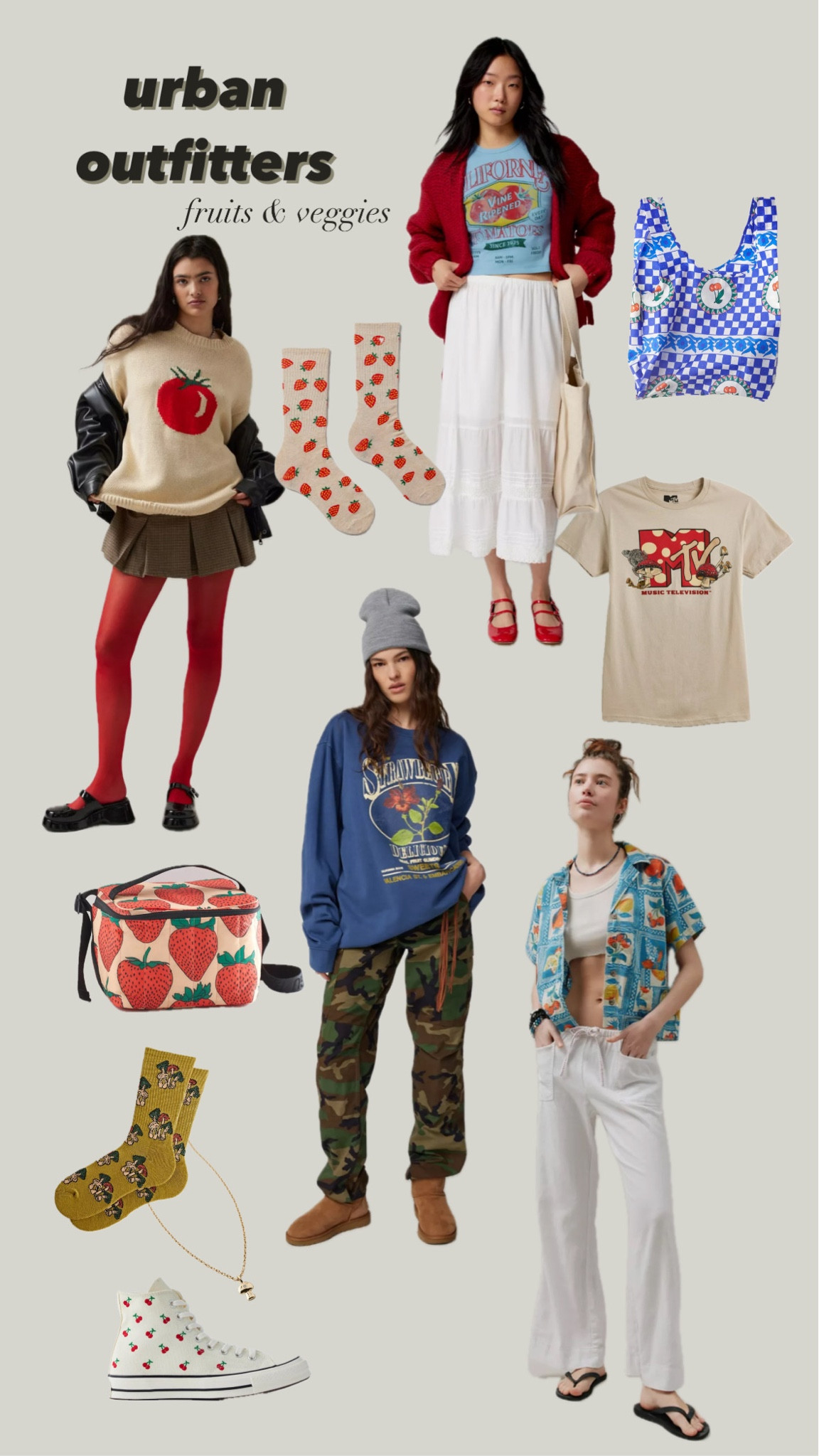 Fruit & Veggie Pieces @ Urban Outfitters 🍓🍄 🥒 🍊 🍒 
25% off site wide

#LTKstyletip #LTKSpringSale #LTKsalealert