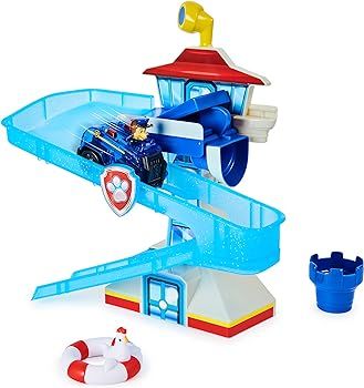 Paw Patrol, Adventure Bay Bath Playset with Light-up Chase Vehicle, Bath Toy for Kids Aged 3 and ... | Amazon (US)