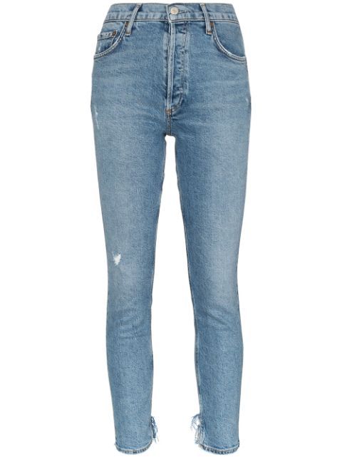 cropped distressed jeans | Farfetch (US)
