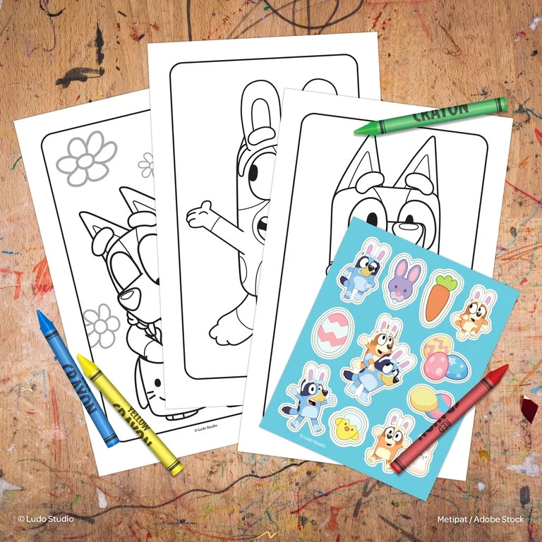 Bluey Easter Activity Play Pack with Coloring Book and Mini Crayons, Paperback by Bendon | Walmart (US)