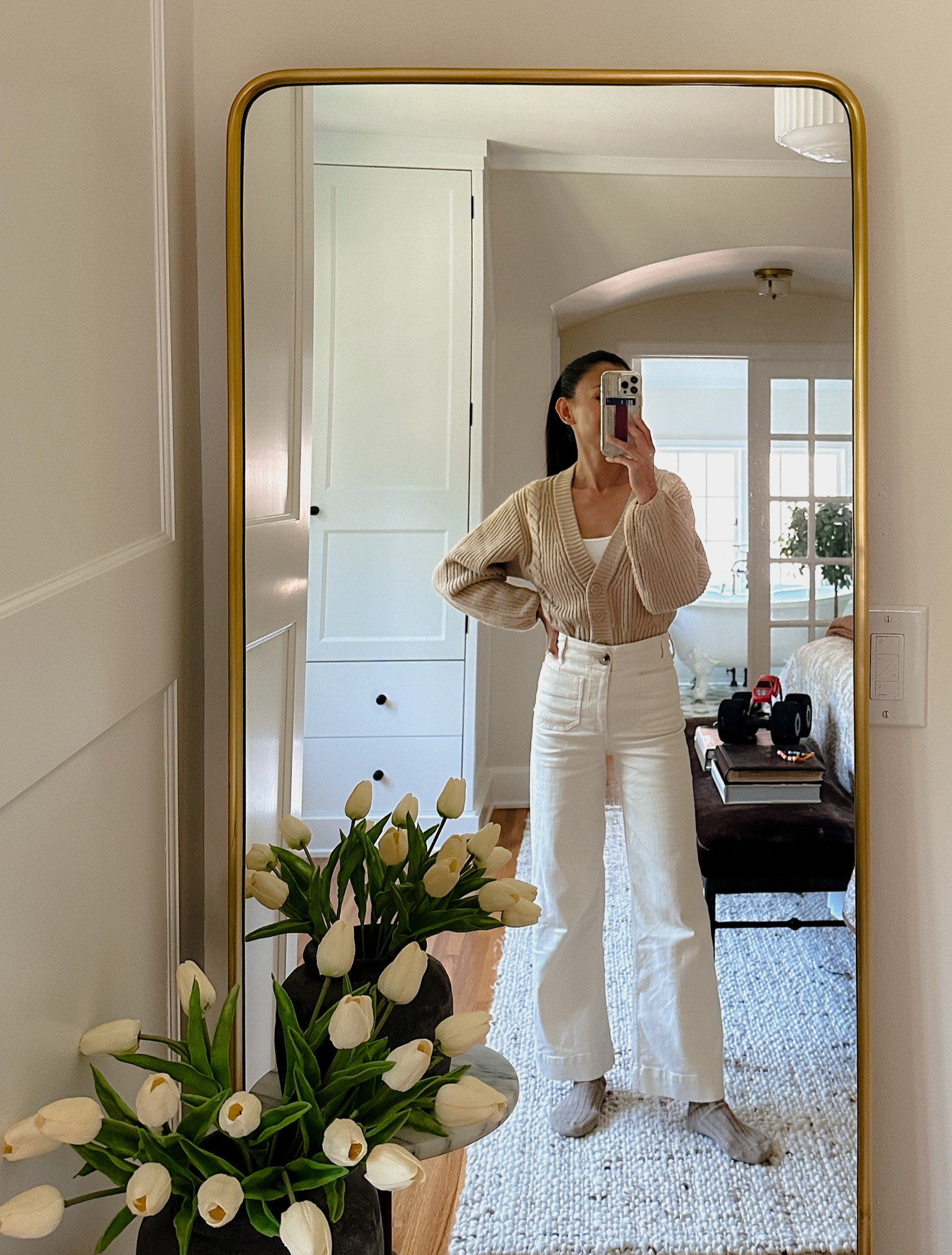 love these jeans so much! the absolute most comfortable jeans that it almost feels like i’m wearing sweatpants. i have in several colors and have worn them on plane rides and road trips. wearing size 23 standard (so I can wear more like regular length vs. ankle length - petite size will fit like ankle length) and fit true to size| fall outfit, anthropologie pants, knit cardigan, sweater | 

#LTKSeasonal #LTKStyleTip