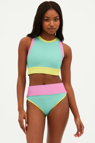 Gwen Top Pastel Macaron Colorblock | Beach Riot