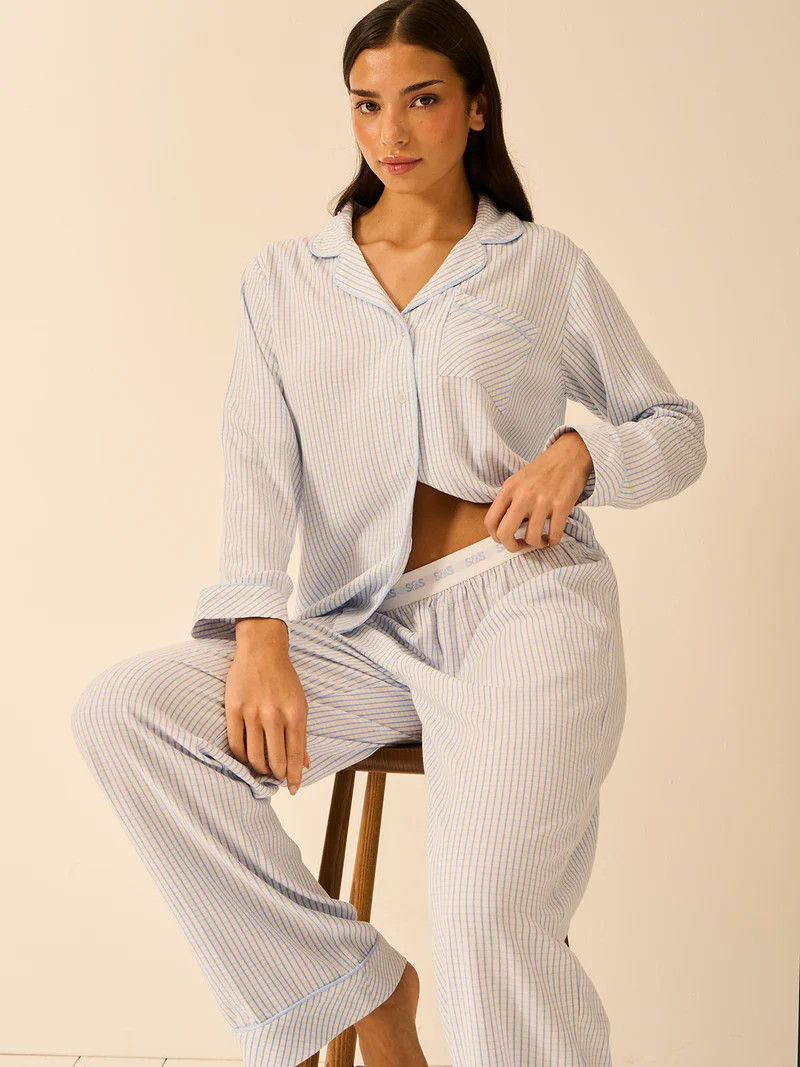 Soft Brushed Woven Pyjama Bottoms - Check Mate | Sustainable TENCEL\u2122 | Stripe and Stare