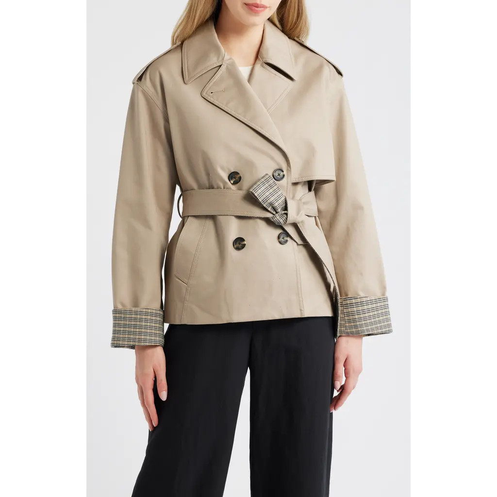 rag & bone Bonnie Crop Trench Coat in Khaki at Nordstrom Rack, Size X-Small | Nordstrom Rack