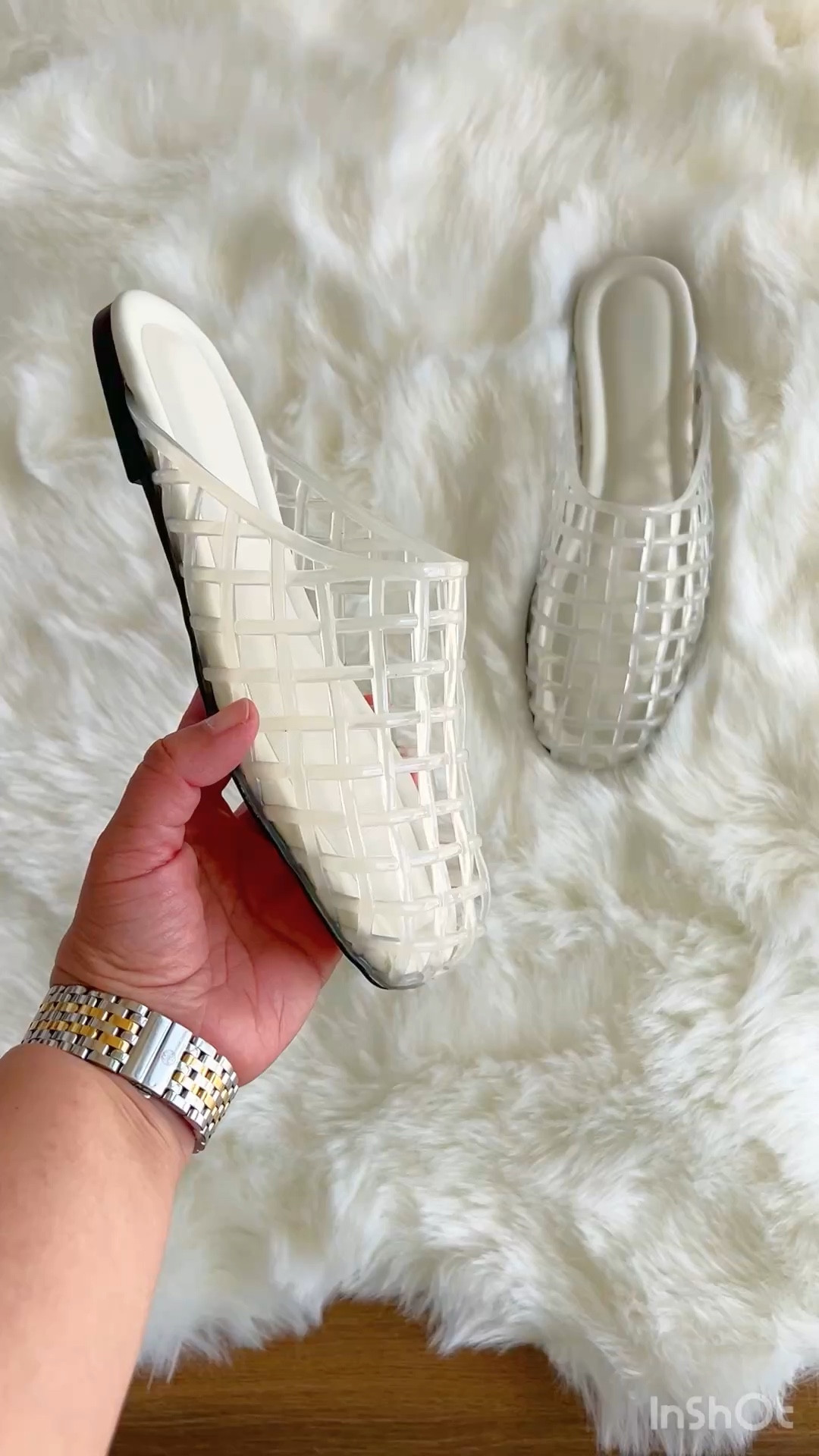 Designer look for less! Love this style of jelly shoes! Found them on Amazon for UNDER $20 and they look almost exactly like a designer version that’s over $200! Super comfy with a really nice soft, cushioned footbed. Great shoes for vacation outfits and spring break outfits. True to size.

#LTKOver40 #LTKTravel #LTKSeasonal