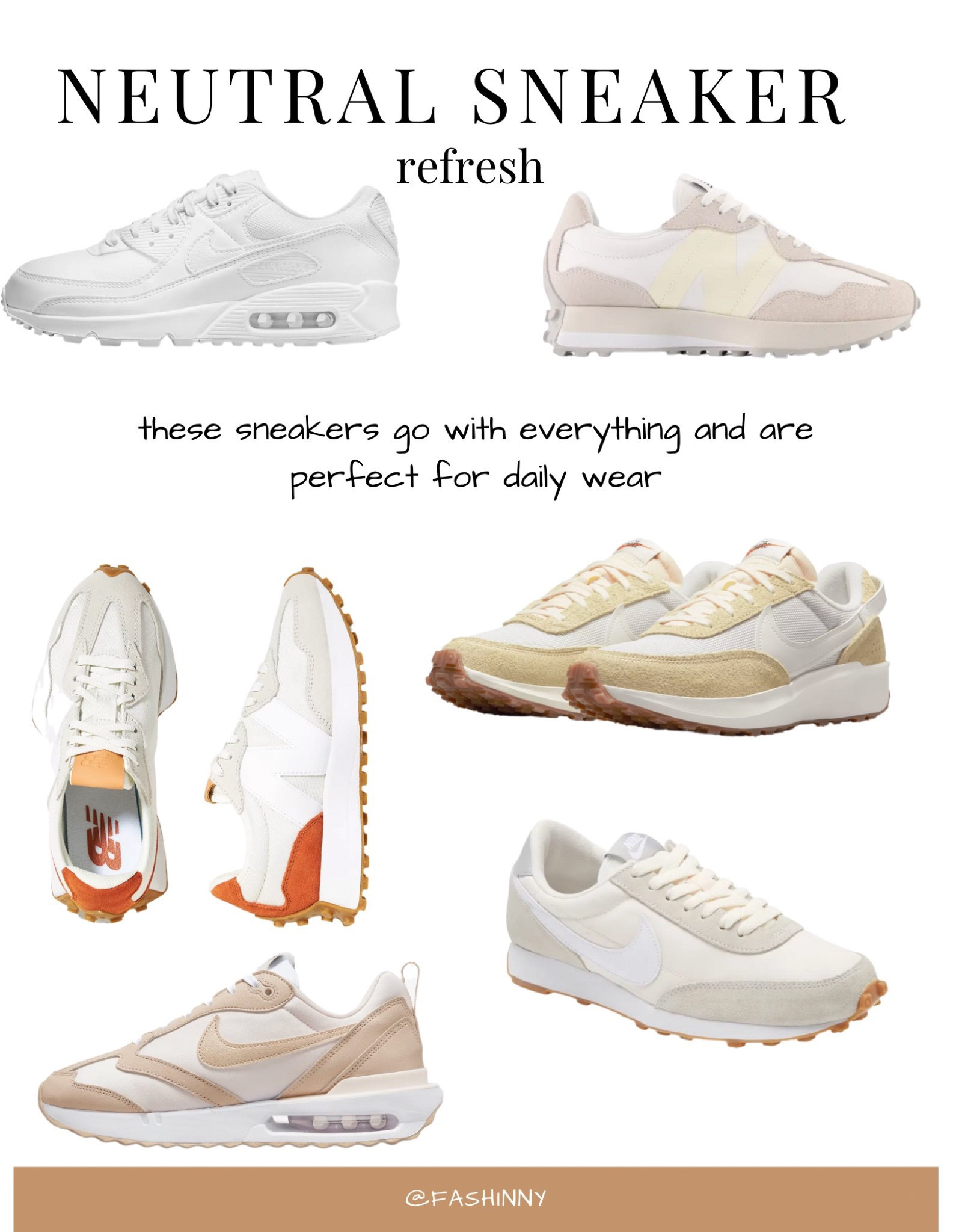 Spring is in the air, grab a pair of these neutral sneakers! 

White sneakers, neutral, Nike, new balance 

#LTKshoecrush #LTKunder100 #LTKSeasonal