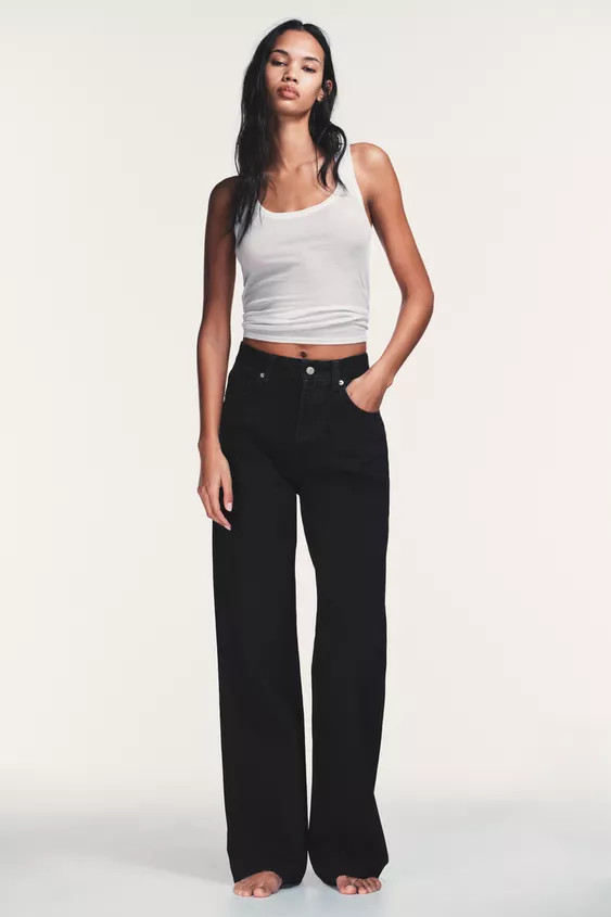 TRF HIGH-WAIST WIDE-LEG JEANS | Zara UK