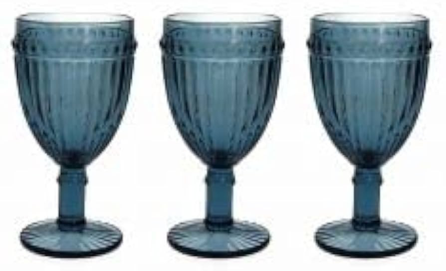 Tognana Dorico Set of 3 Glasses in Glass Paste Blue cc 310 | Amazon (US)