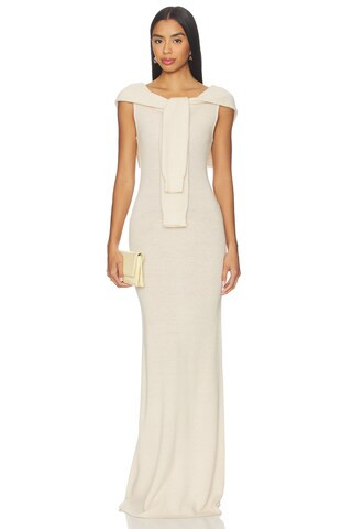 Aya Muse Vao Maxi Dress in Beige from Revolve.com | Revolve Clothing (Global)