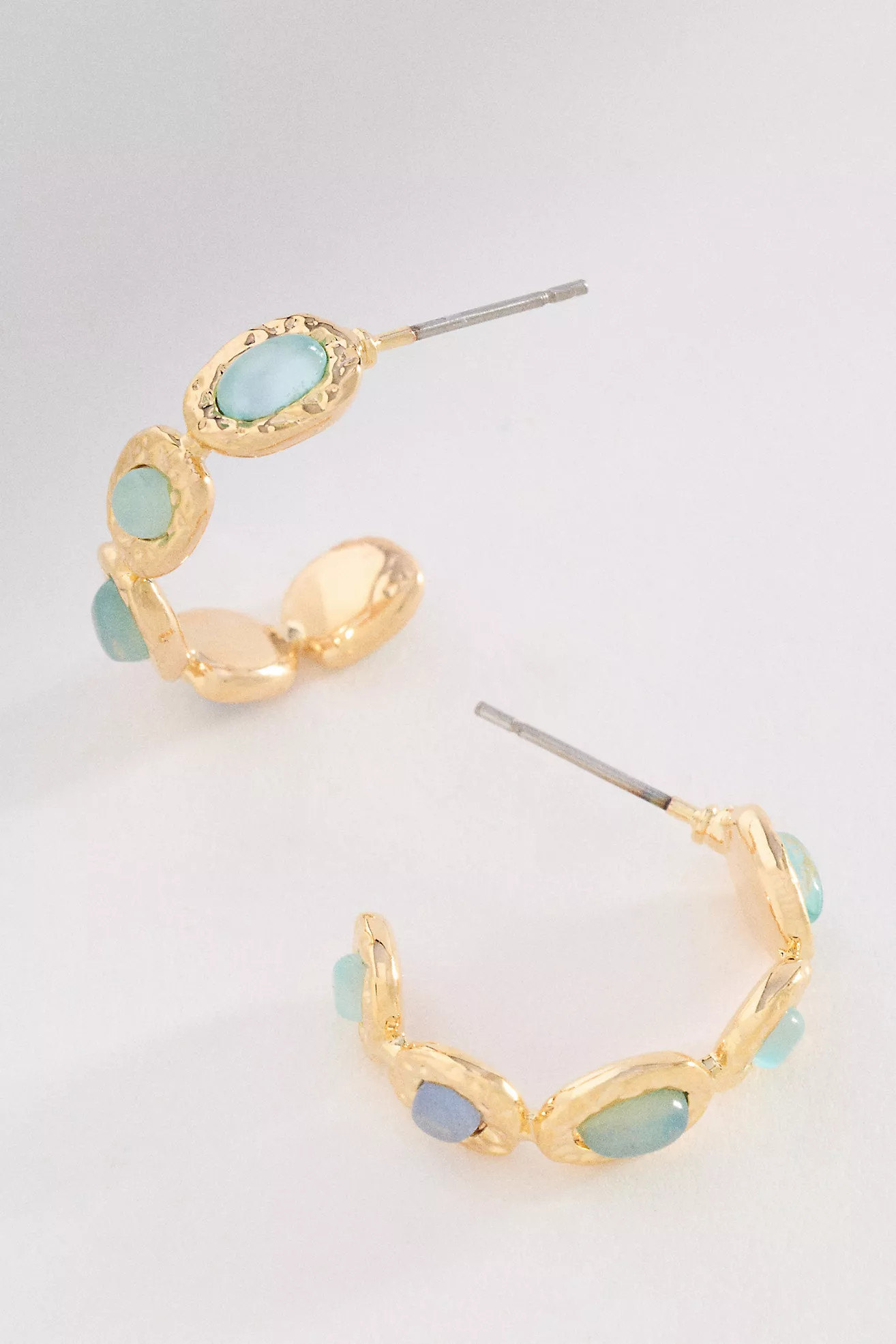 Colorful Semi-Stone Hoop Earrings | Anthropologie (US)