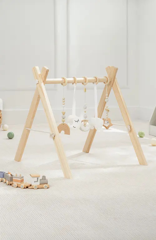 Comfy Cubs Wooden Baby Play Gym Set in Natural Wood at Nordstrom | Nordstrom