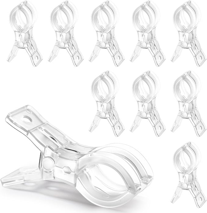 RELBRO Spring Clamps, 3.5 Inch Clear Plastic Clip, Invisible Design, 10 Pcs | Amazon (US)