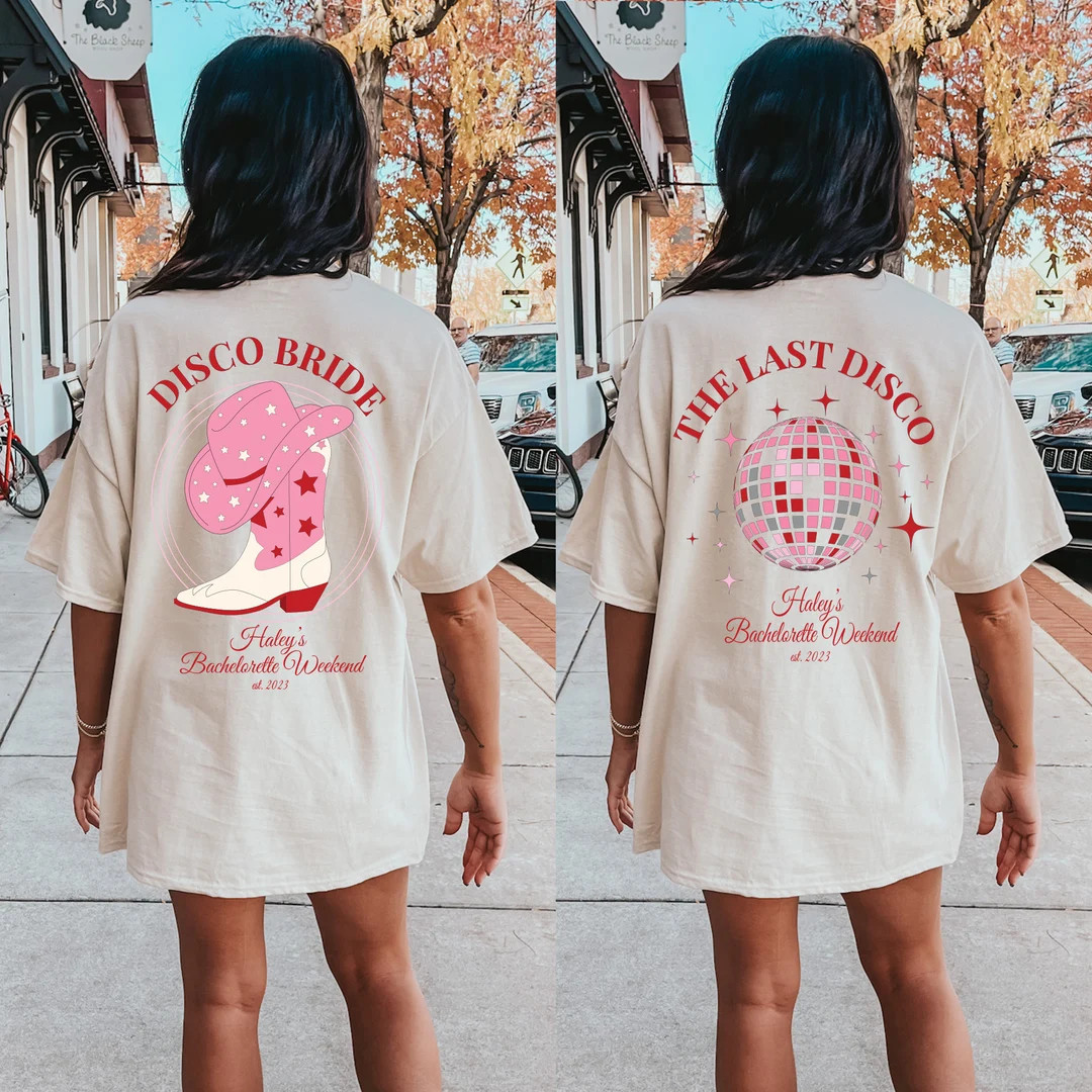 Last Disco Bachelorette Tour Shirts / Retro Comfort Colors Disco Ball Trip Shirt Dancing Queen Br... | Etsy (US)