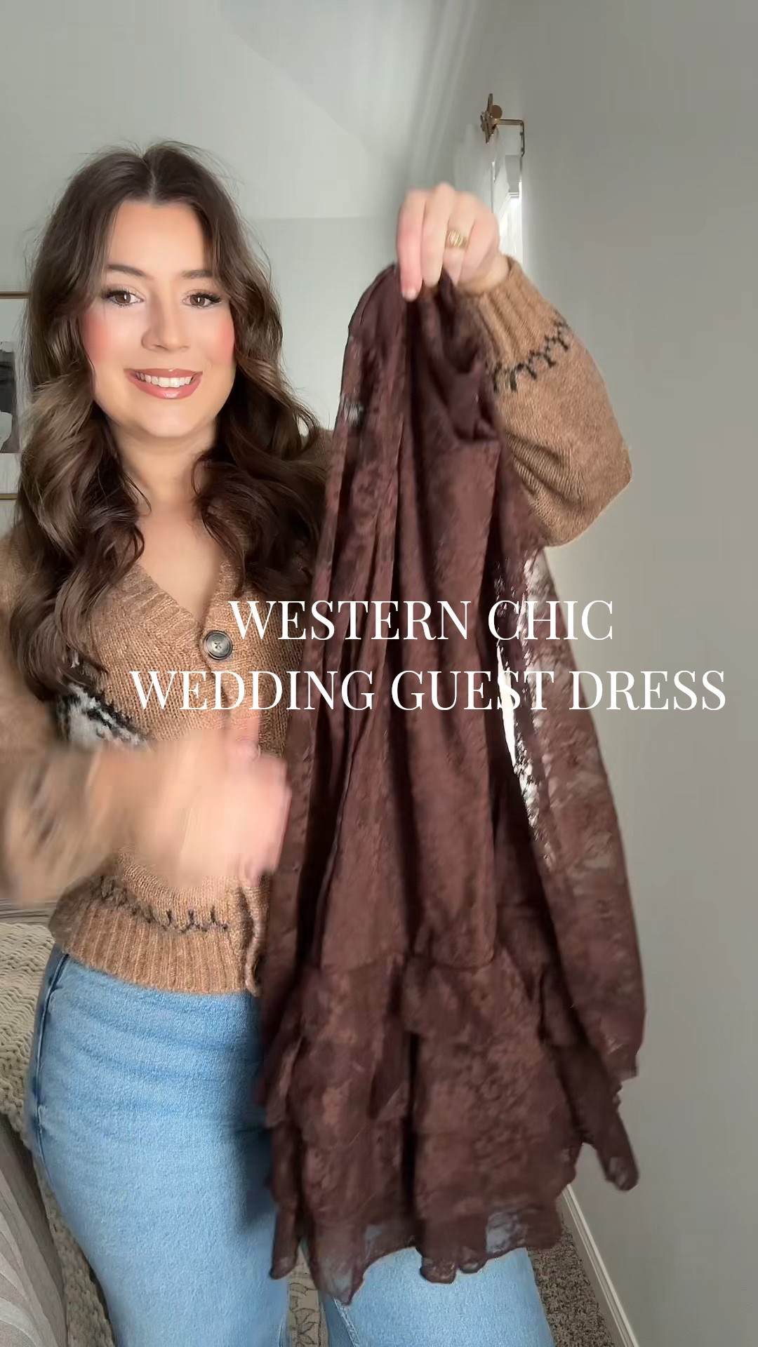 the perfect western chic wedding guest dress. size medium! all linked items are exact.

#LTKWedding #LTKootd #LTKMidsize

western style, western fashion, cowgirl chic, chocolate brown, lace, mini dress, cowgirl boots 

#LTKgrwm #LTKootd #LTKWedding
