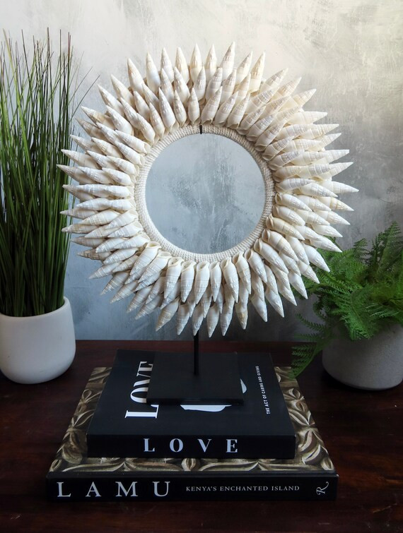 Spiked Shell Necklace Coastal Beach Decor From Bali on Stand | Etsy | Etsy (US)