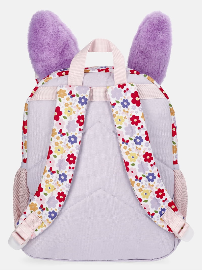 Wonder Nation Toddlers' 13.5" Floral Bunny Love Backpack, Soft Lilac | Walmart (US)