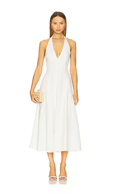 FAITHFULL THE BRAND Marie Midi Dress in White from Revolve.com | Revolve Clothing (Global)