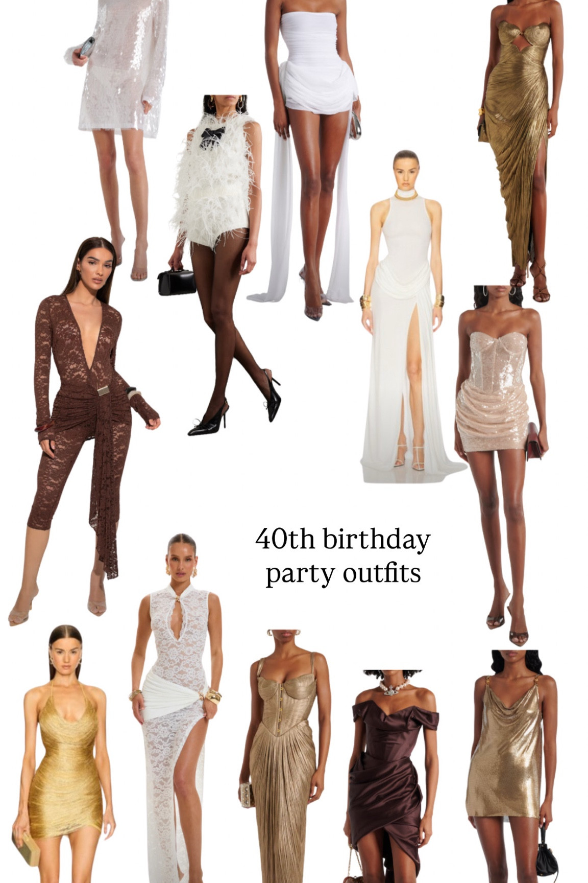 40TH birthday party outfits and dresses in gold, white, brown

#LTKstyletip #LTKover40 #LTKeurope