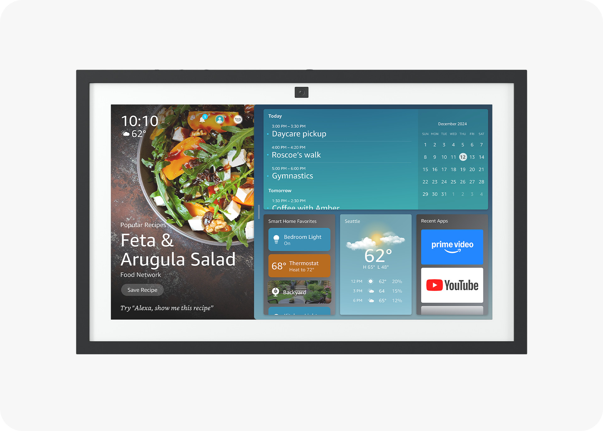 Amazon Echo Show 21 (newest model), Full HD 21" kitchen hub for home organization, with built-in ... | Amazon (US)