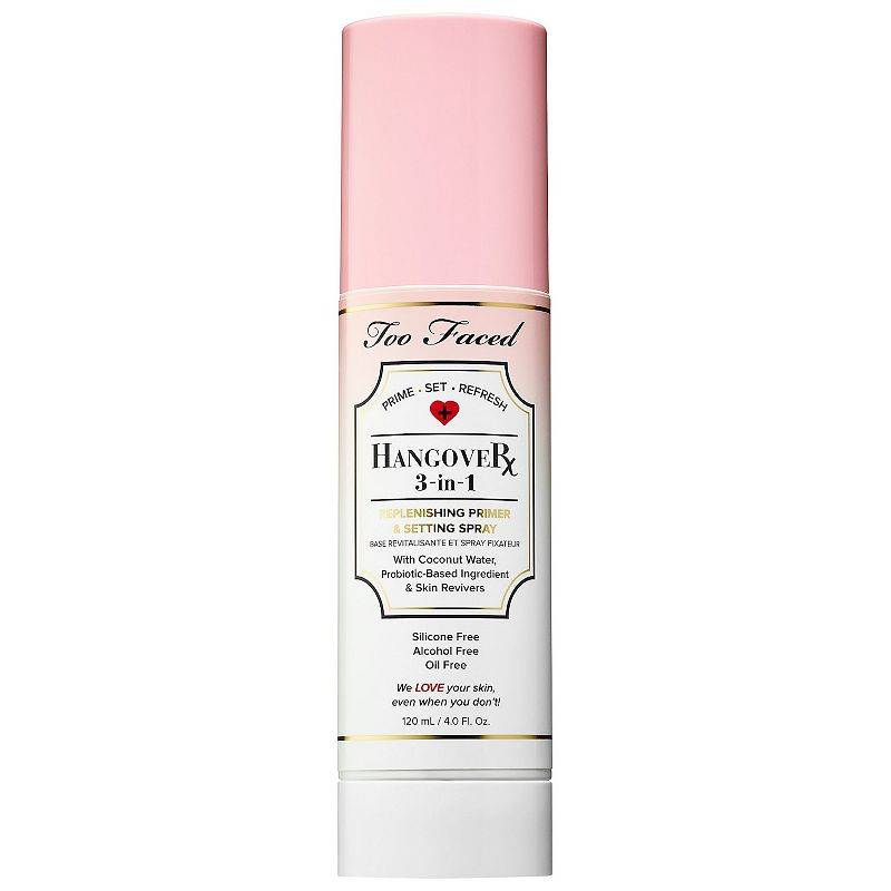 Too Faced Hangover 3-in-1 Replenishing Primer & Setting Spray, Size: 4 FL Oz, Clear | Kohl's