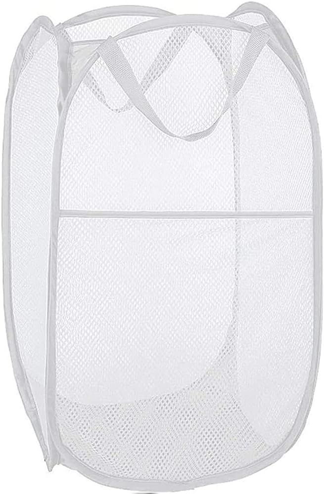 BATTOO Deluxe Strong Mesh Pop up Laundry Hamper Basket with Side Pocket for Laundry Room, Bathroo... | Amazon (US)