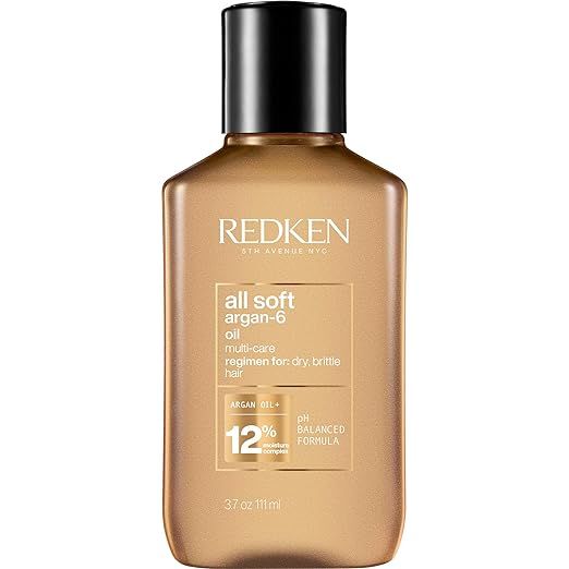 Redken All Soft Argan-6 Oil Treatment | For Dry Hair | Deeply Conditions Hair, Adds Softness & Sh... | Amazon (US)