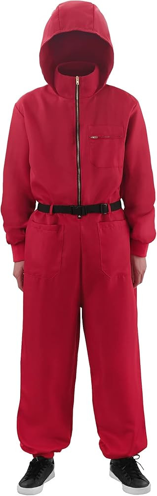 ReliBeauty Carnival Cosplay Costume Jumpsuit Halloween Cosplay Adult Red | Amazon (US)