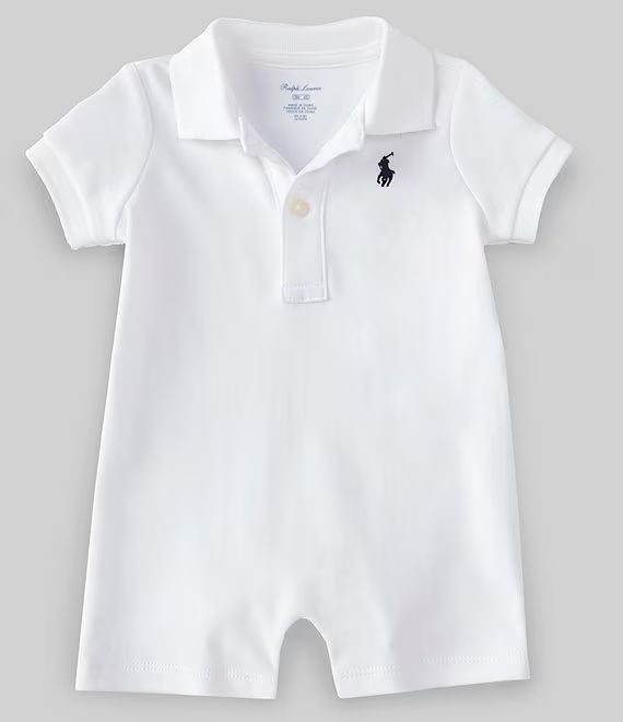 Baby Boys 3-24 Months Short Sleeve Polo Interlock Shortall | Dillard's