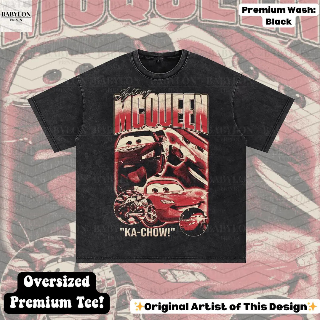 Oversized Lightning Mcqueen Shirt, Disney Cars Shirt, Pixar Lightning Mcqueen Shirt Cars Sally Sh... | Etsy (US)