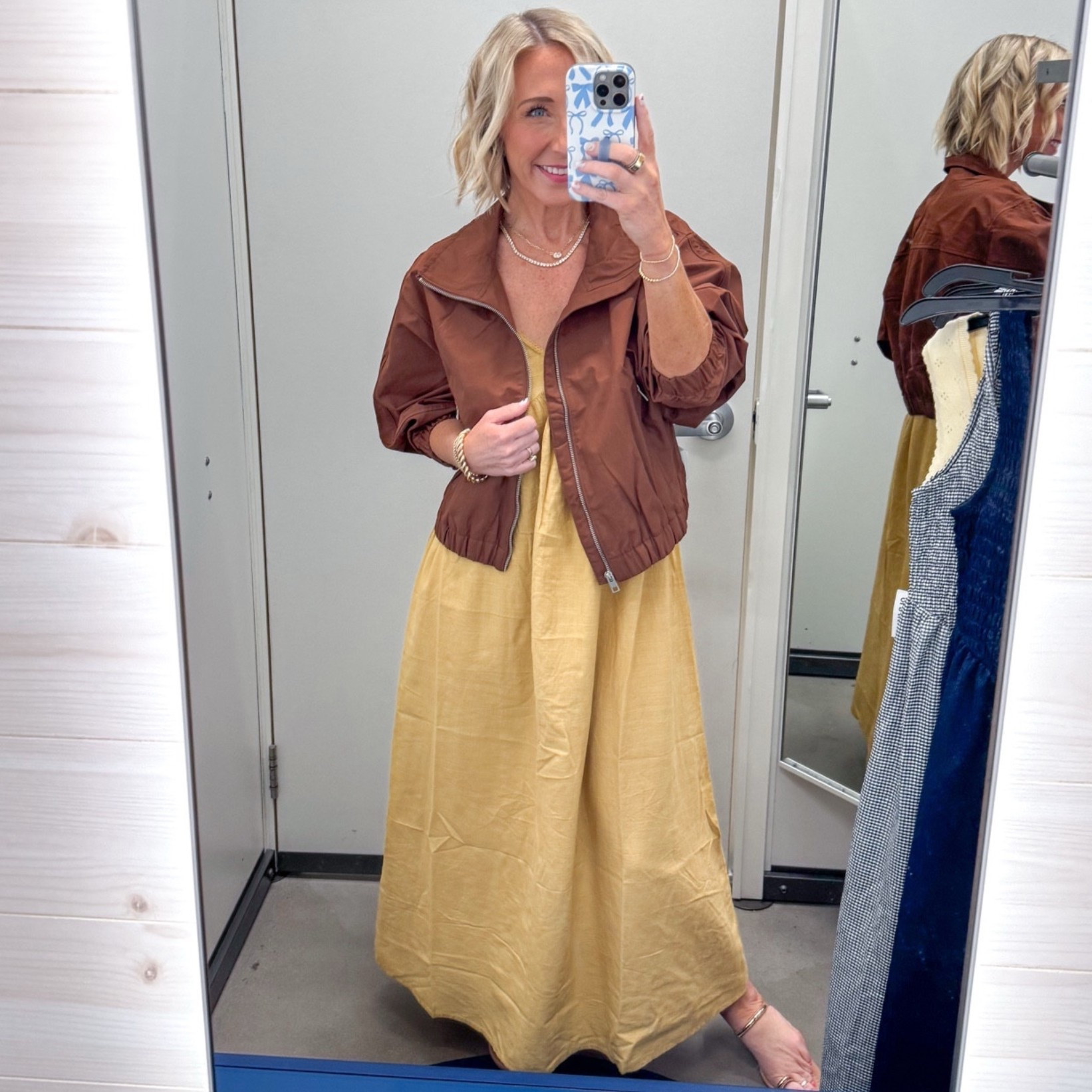 Old Navy - in store try-on And it’s all on SALE! Sleeveless Boho Maxi Dress - size XS. 5 colors. Twill Utility Zip-Front Jacket - size XS. 2 colors. 

#LTKSaleAlert#LTKSeasonal#LTKOver40 

 