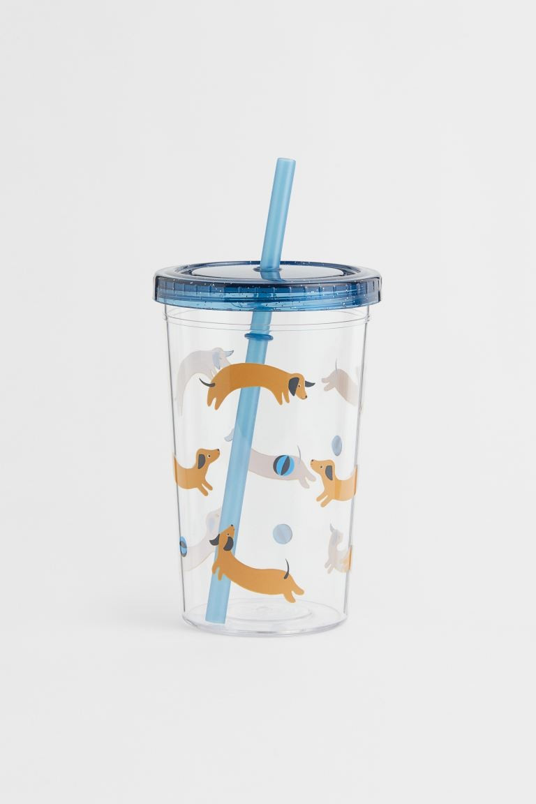 Plastic Mug with Straw | H&M (US + CA)