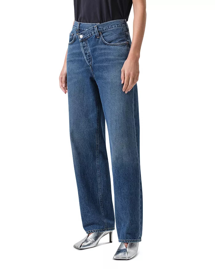 Criss Cross High Rise Cotton Jeans in Control | Bloomingdale's (US)
