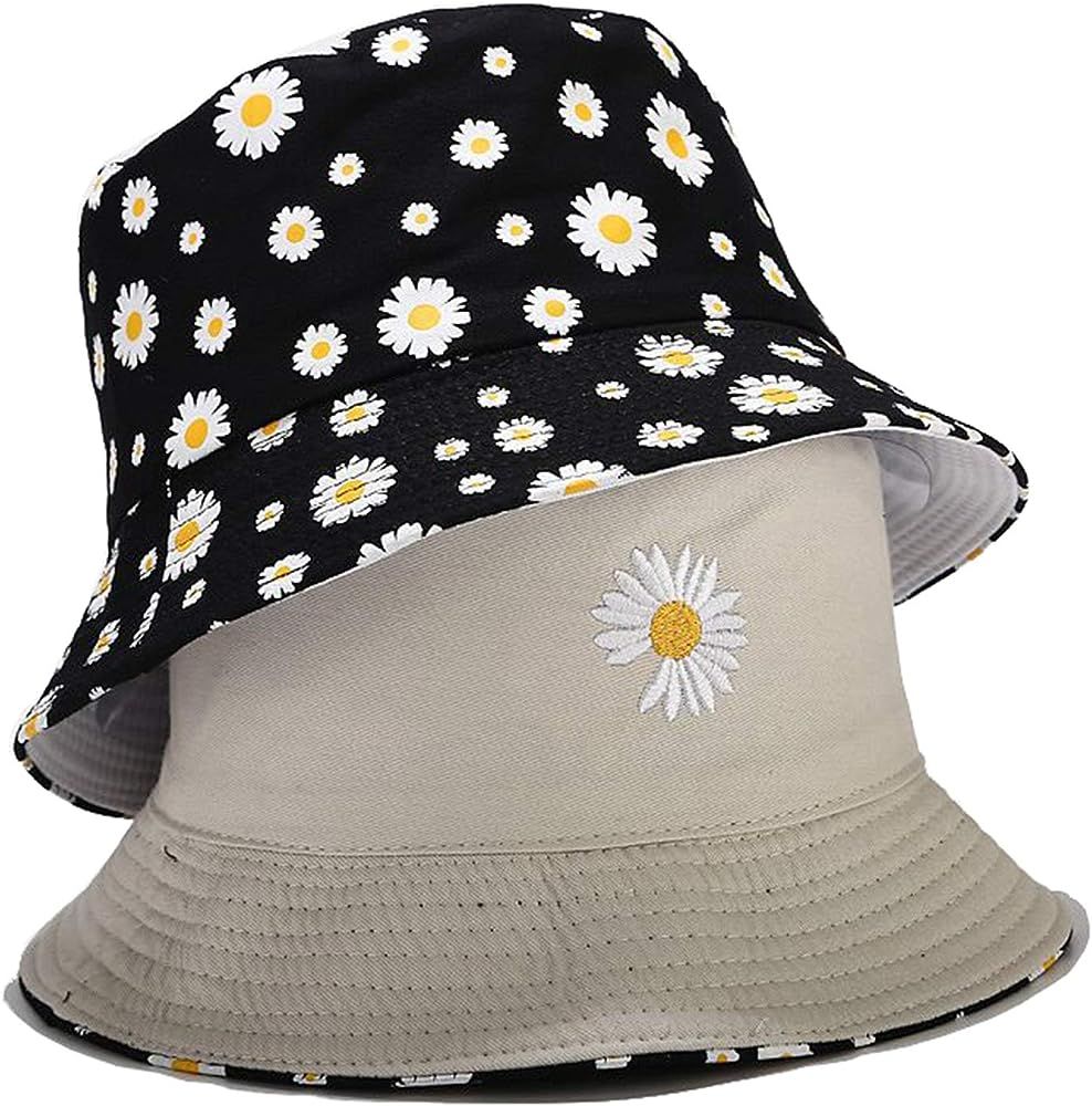 Unisex Embroidered Bucket Hat Summer Fisherman Outdoor Cap for Men Women Teens | Amazon (US)