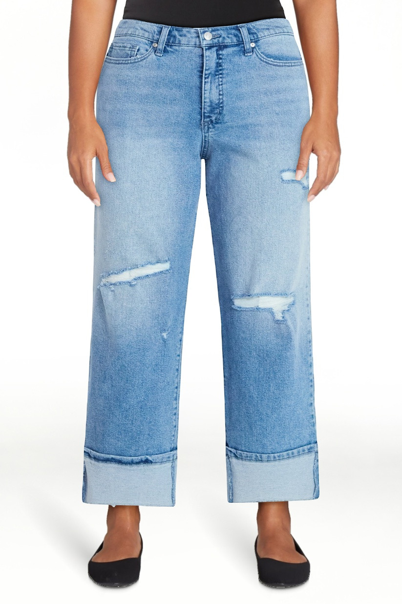 Scoop Women's and Women's Plus Benton Cuffed Ankle Jeans, 25", 27", and 29" Inseams, Sizes 0-26W | Walmart (US)