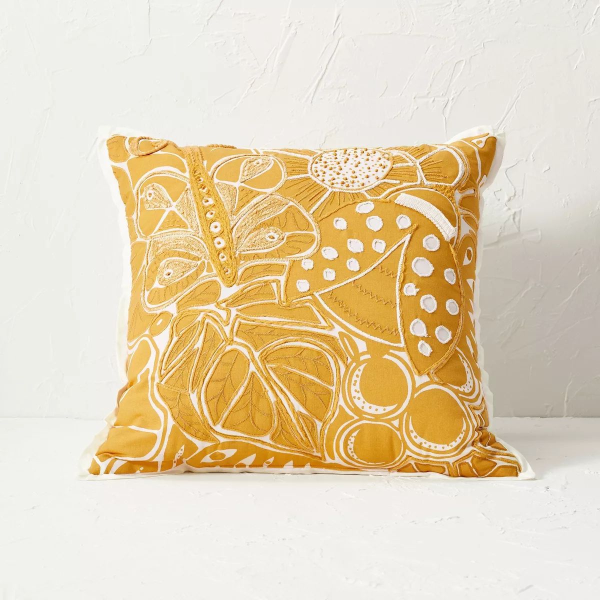 18"x18" Square Flower Love Decorative Pillow Gold - Opalhouse™ designed with Jungalow™ | Target
