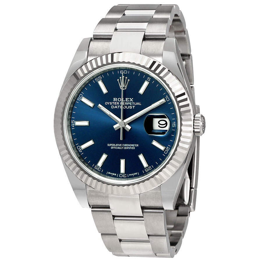 Rolex Oyster Perpetual Datejust 41 Blue Dial Automatic Men's Watch 126334BLSO | Jomashop.com & JomaDeals.com