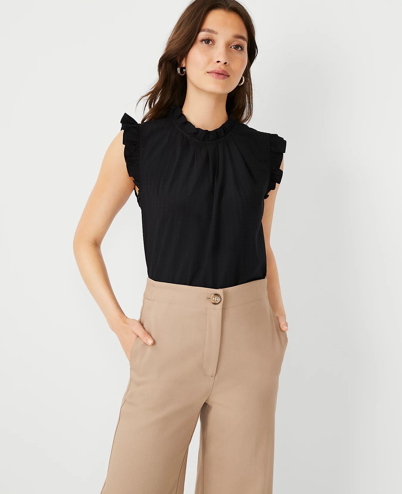 Pleated Ruffle Blouse | Ann Taylor (US)