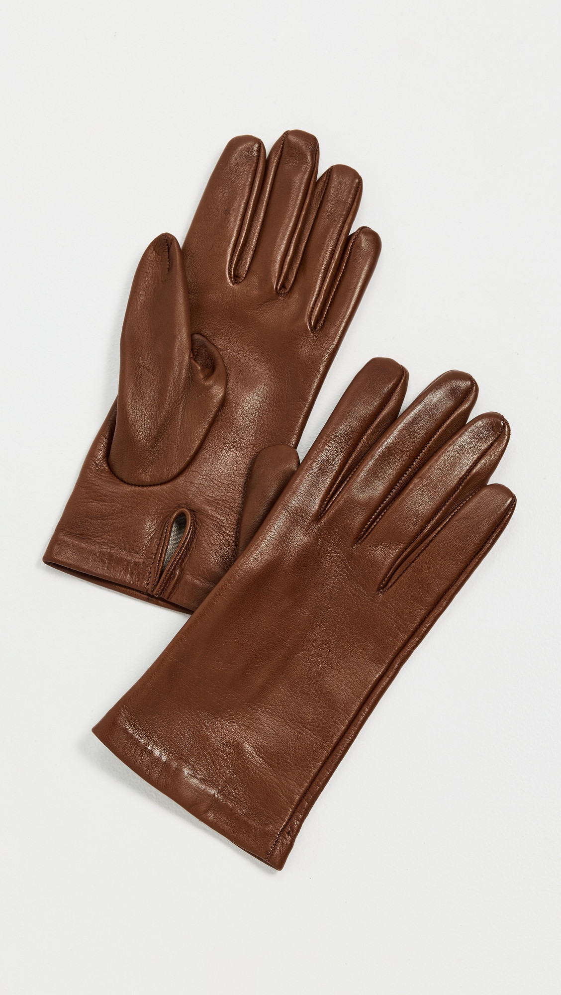 Carolina Amato Vent Palm Shorty Gloves Beige 7 | Shopbop