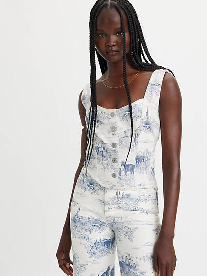 Levi's Alani Western Denim Corset Top - Women's XS | Levi's US