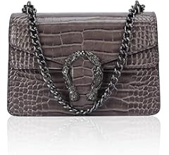 Aiqudou Crossbody Bag and Satchel Purse for Women - Fashion Snake Print Chain Purse Luxury PU Lea... | Amazon (US)