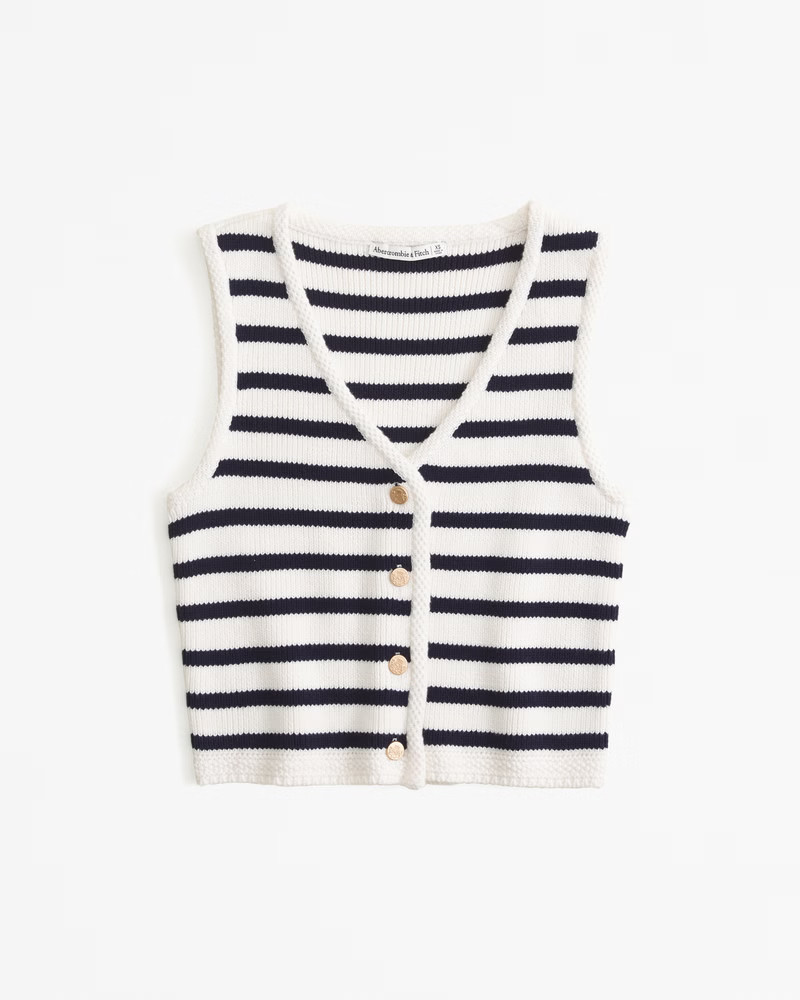Button-Up Sweater Vest | Abercrombie & Fitch (US)