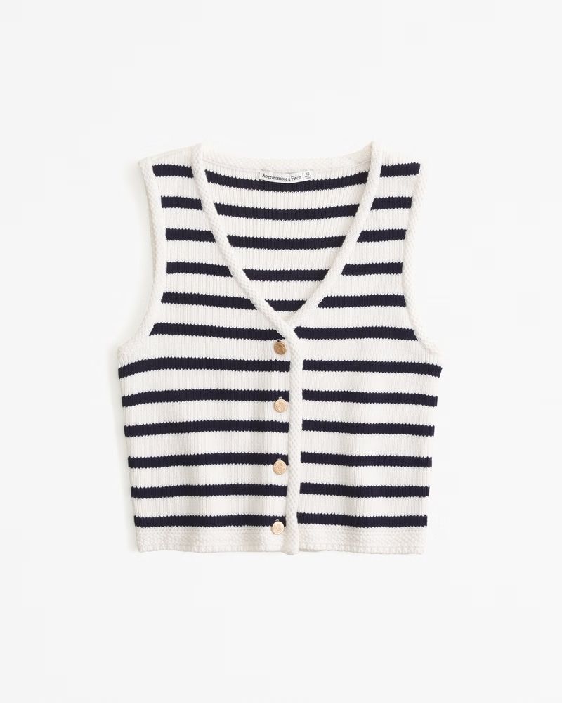 The A&F Mara Button-Up Sweater Vest | Abercrombie & Fitch (US)
