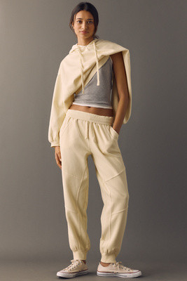 Lace Detail Tapered Joggers Pants | Anthropologie (US)