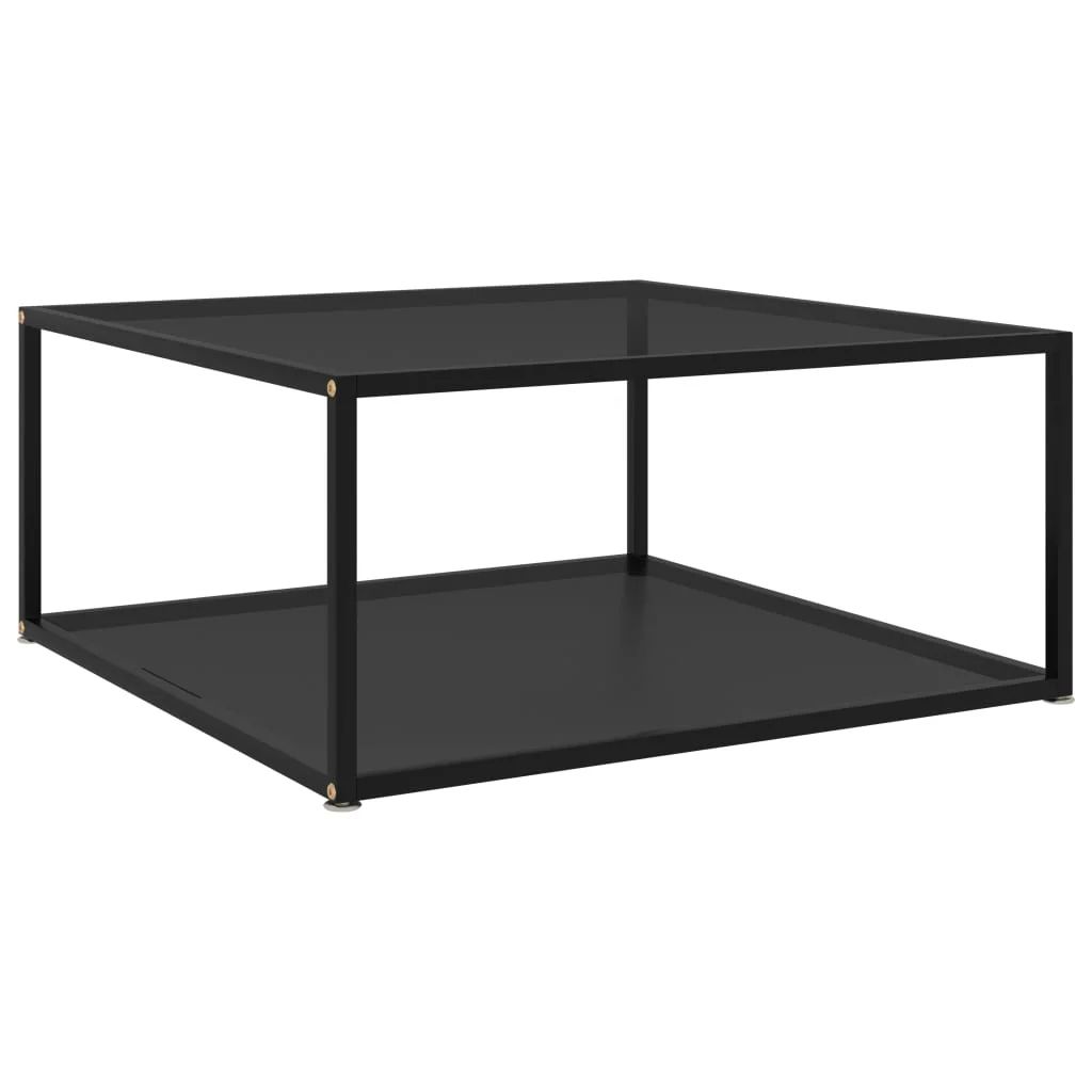 Fyydes Coffee Table Black 31.5"x31.5"x13.8" Tempered Glass,Coffee Tables - Walmart.com | Walmart (US)